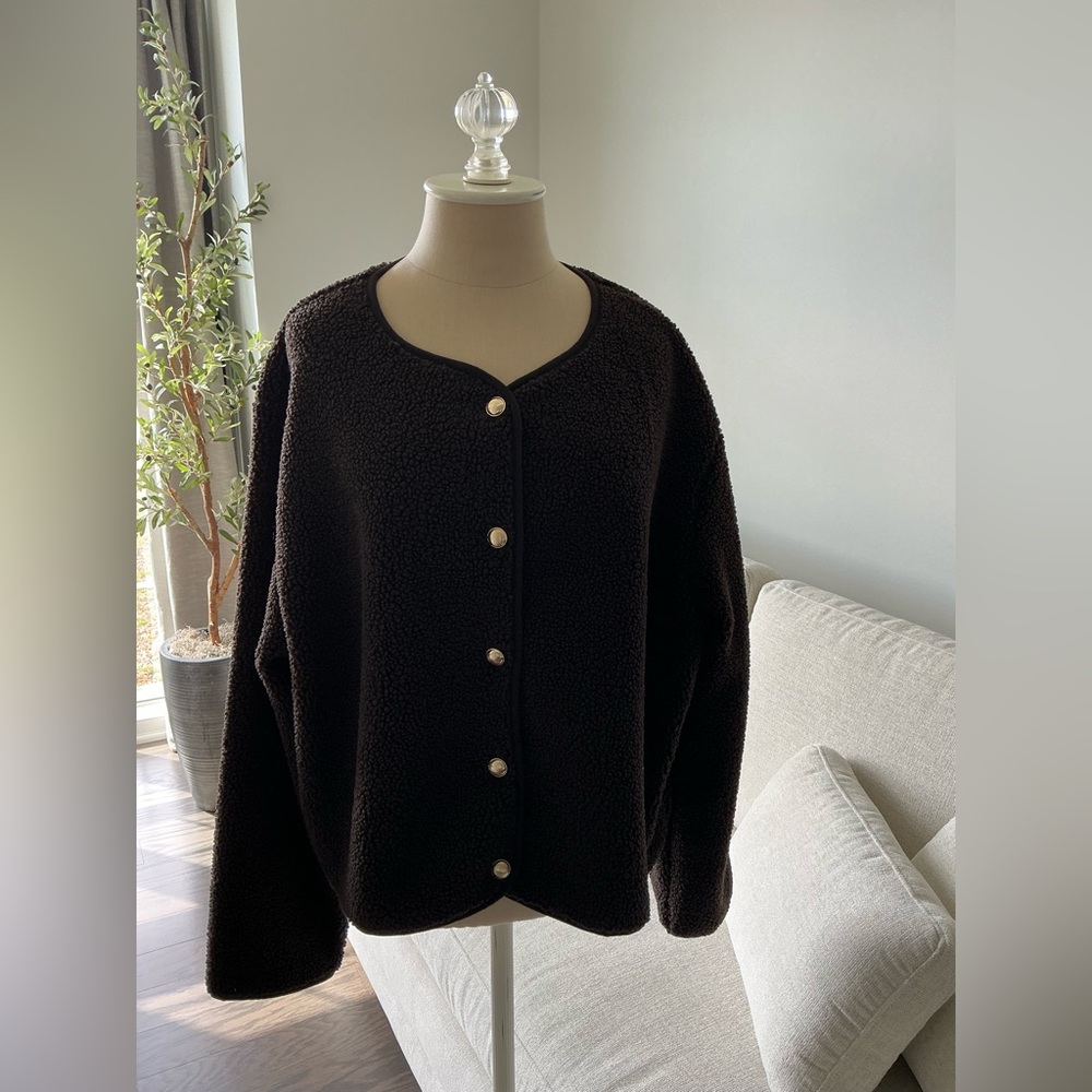 H & M Teddy Fleece Jacket Large